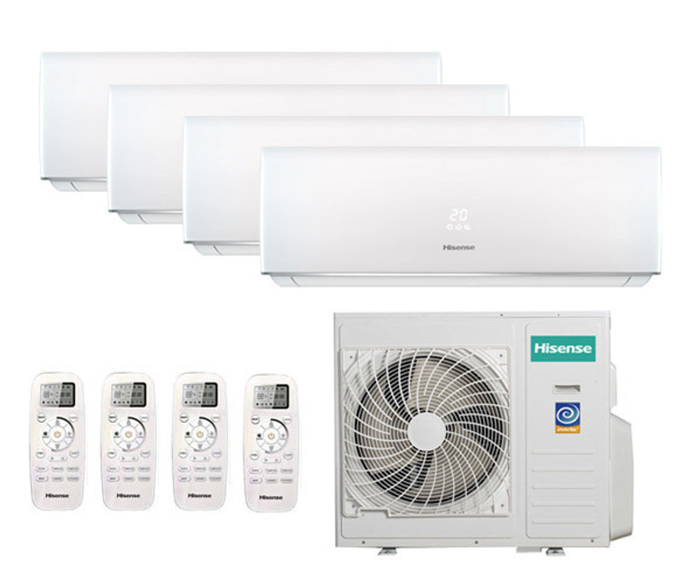 Мульти сплит-система Hisense на 4 комнаты (25+25+25+25 кв.м.) Smart