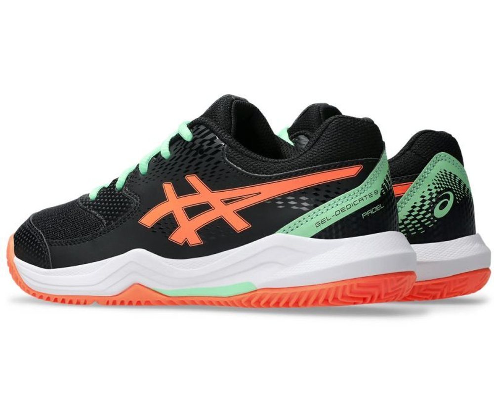 Детские кросовки для Padel Asics Gel-Dedicate 8 Padel GS - black/vivid coral