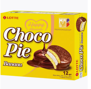 Печенье Lotte Choco Pie Банан 336 гр