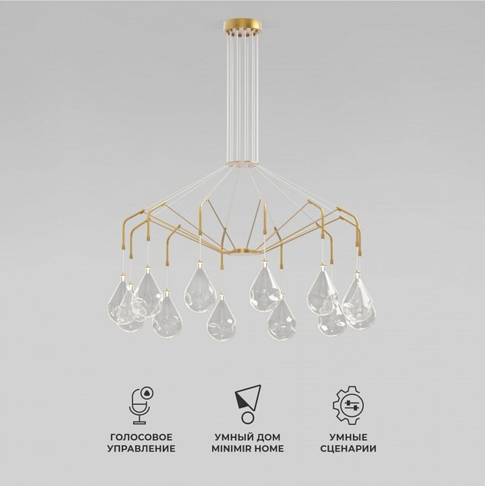 Подвесная люстра Eurosvet  201002/12 латунь Smart