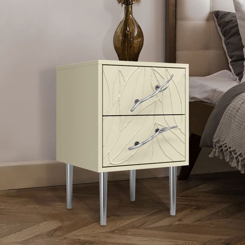 Тумба Арт Колор leaves Стайл Сильвер Серый шелк