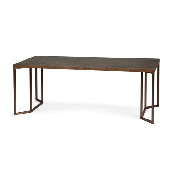 Обеденный стол Ambra 200х90 сталь и керамика