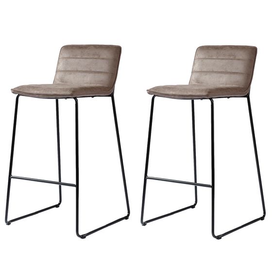 Набор из 2 барных стульев Terence темно-коричневая экокожа | Bergenson Bjorn | Купить в Hallberg.ru