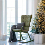 Кресло-качалка пластиковое с подушкой Nardi Folio, агава, зеленый