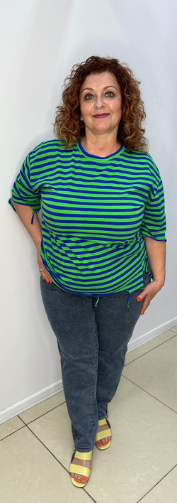 Футболка-"рванка" в полоску