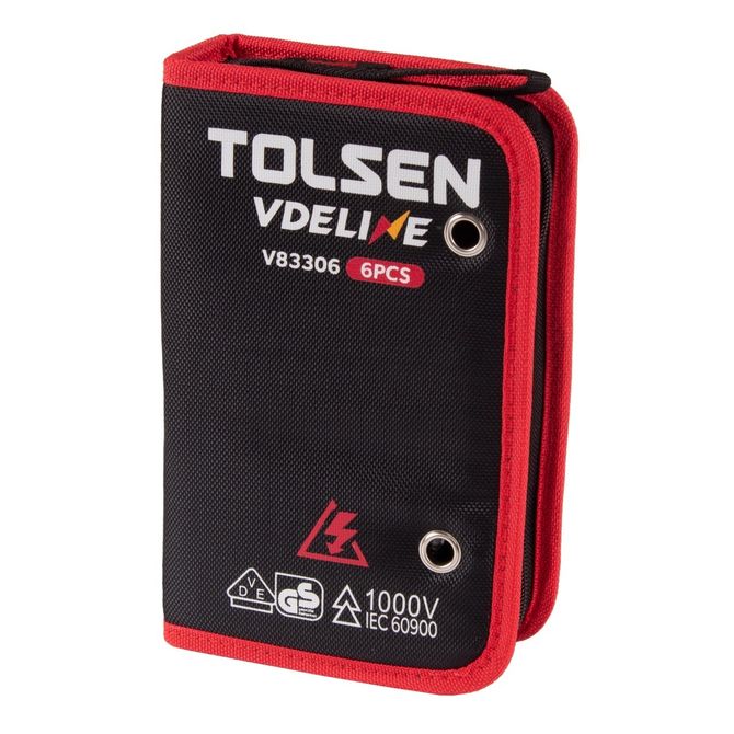 TOLSEN (TTV83606) Набор рожковых диэлектрических ключей, 10-19 мм, 6 предметов, в футляре на молнии