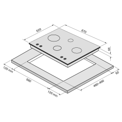 Газовая варочная панель Krona Ritter 67/60 BL