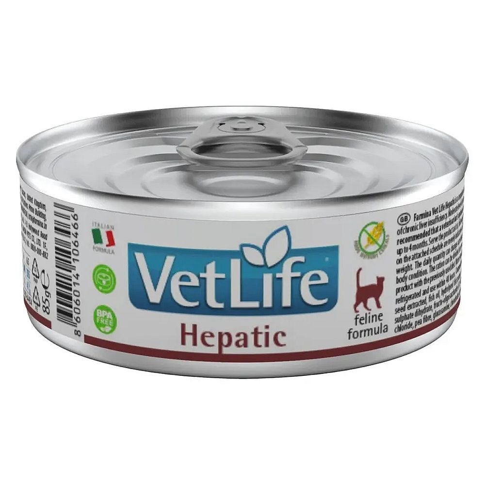 Farmina Vet Life Cat Hepatic / для кошек при заболевании печени, 85 г