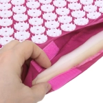 Акупунктурный набор (коврик игольчатый 64х40х2 см и валик 37х15х10 см в сумочке), розовый