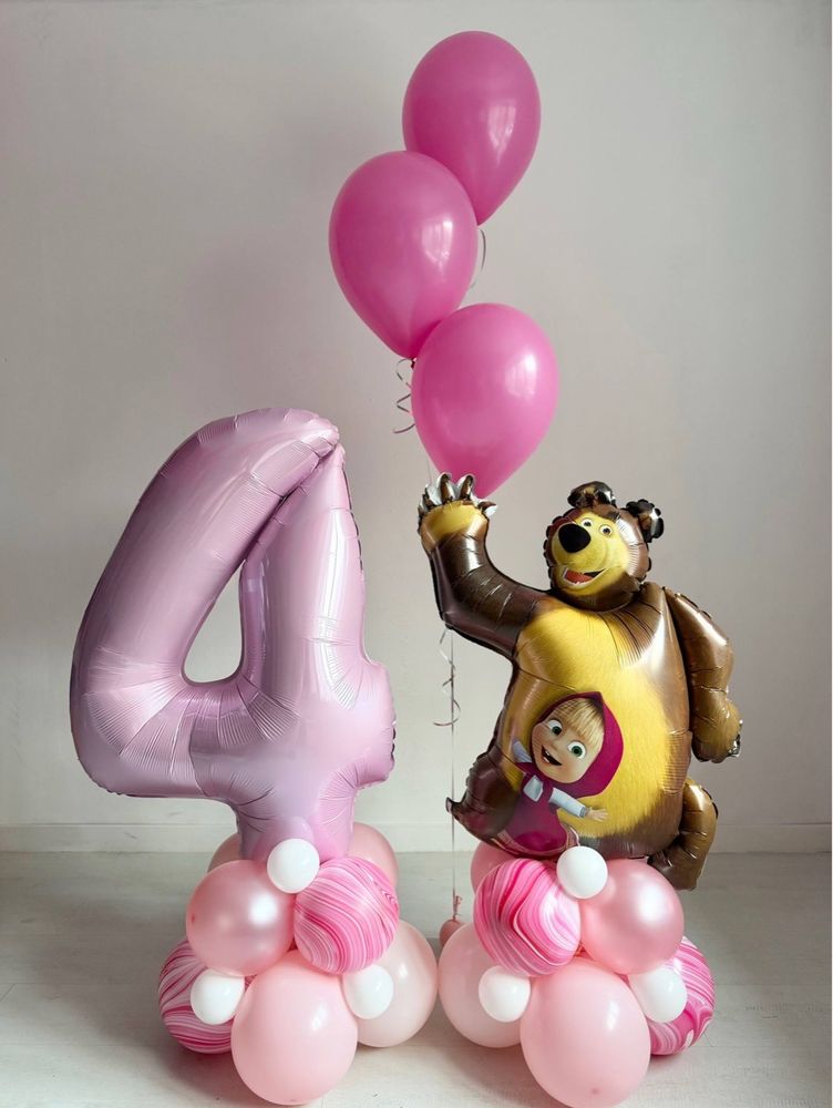 Воздушные гелиевые шарики Акция Маша и медведь №4971
