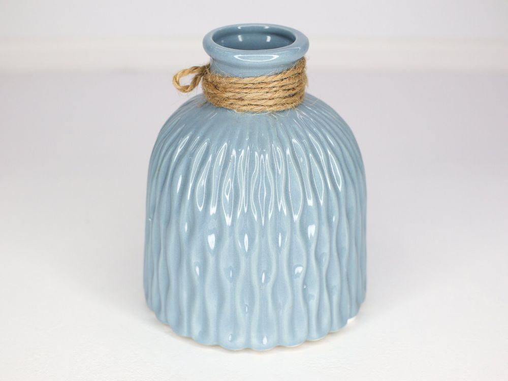 Ваза (15*15см)  цв.голубой GK-64712