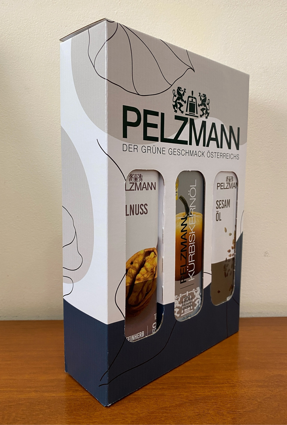 Набор деликатесных масел Pelzmann: Грецкий орех, Тыквенных семечек, Кунжут 3 х 250 мл, Австрия