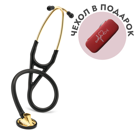 Стетоскоп Littmann Master Cardiology, черный, акустическая головка цвета латунь (2175)