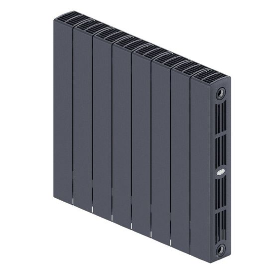 Радиатор Rifar SUPReMO 500 "титан" - 8 секций подключение боковое