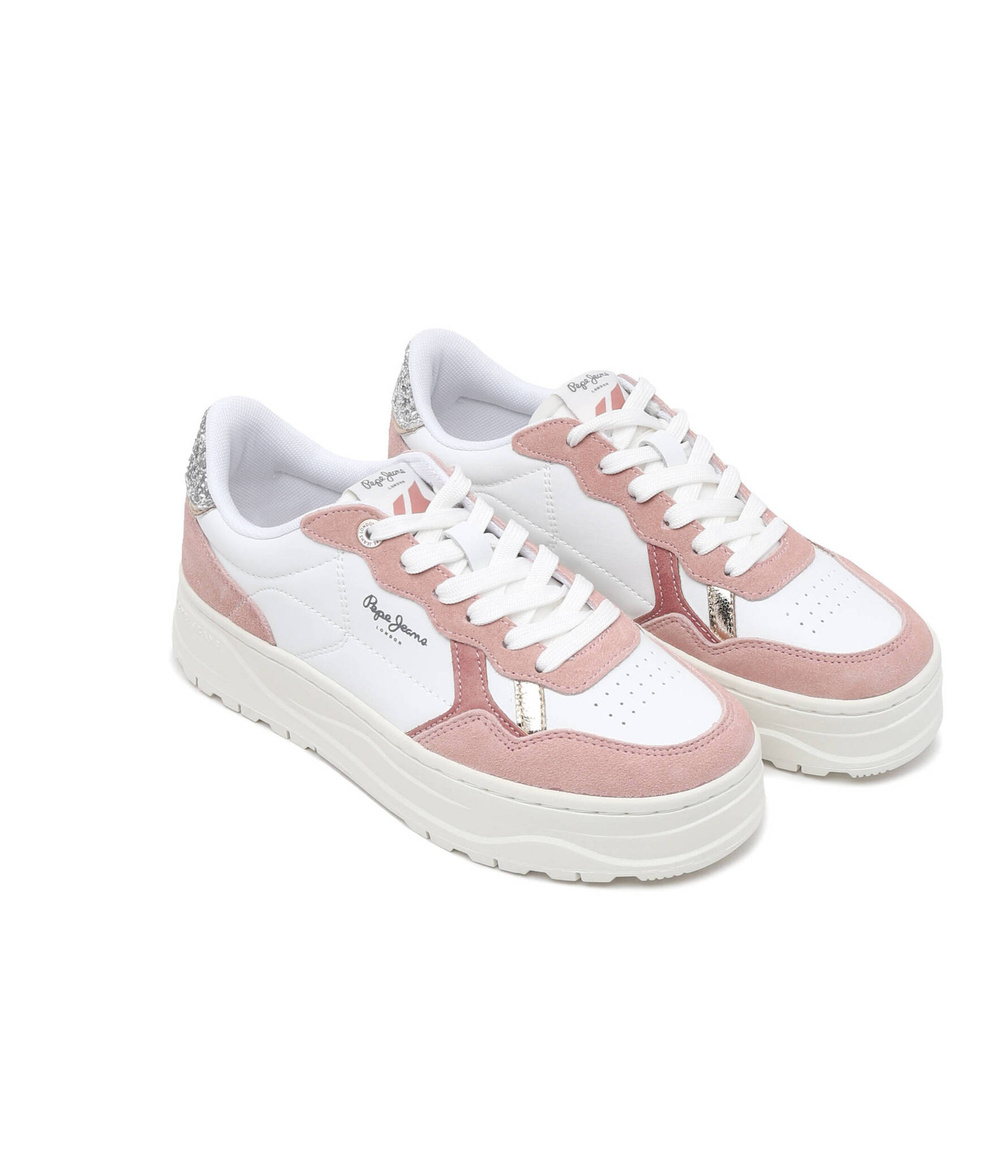 Кожаные кроссовки kore multi w Pepe Jeans London - розовый(PLS00008)