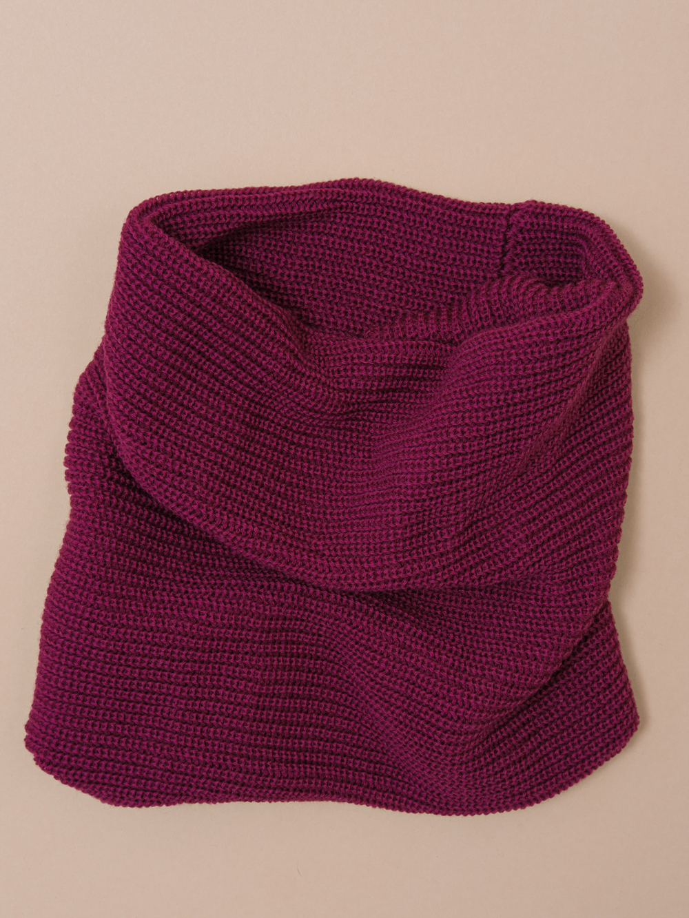 Снуд-резинка вязаный (Малина)