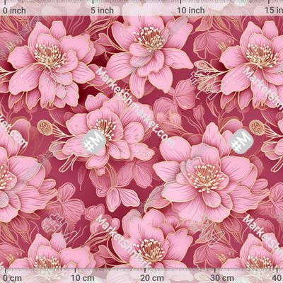 Розовые цветы by Мир Натали 254 DPI