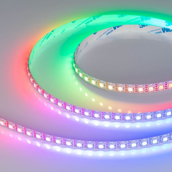 Светодиодная лента Arlight 13W/m 96LED/m 5060SMD разноцветный 5М SPI-B96-10mm 12V 037868