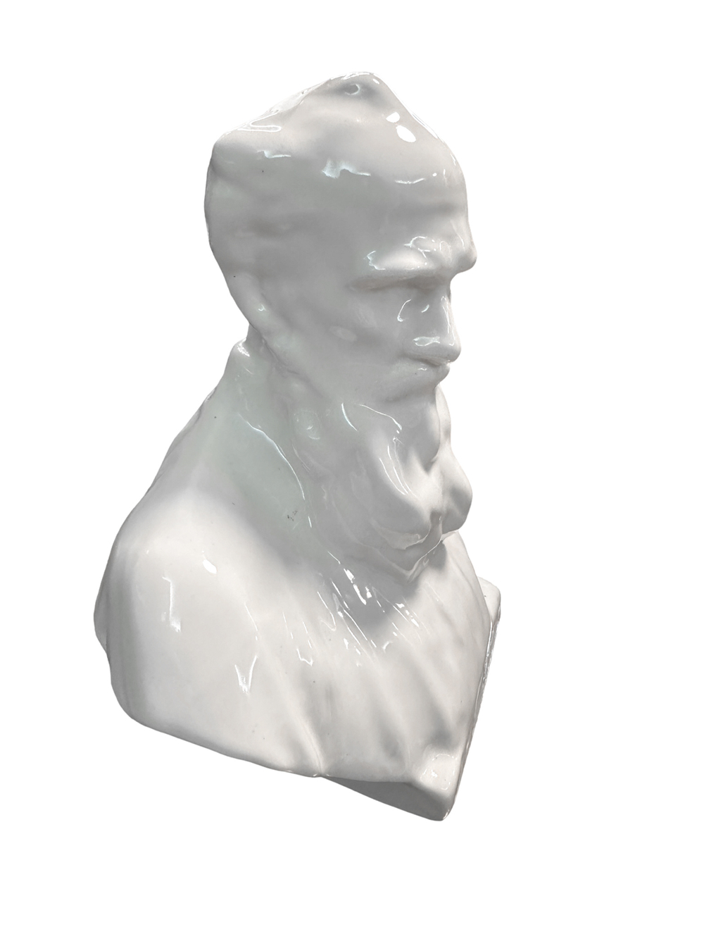Бюст. Лев Николаевич Толстой, СССР, 1950-60 г. Фарфор, глазурь.