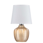 Настольный светильник 1х40Вт E27, стекло/ткань, янтарный