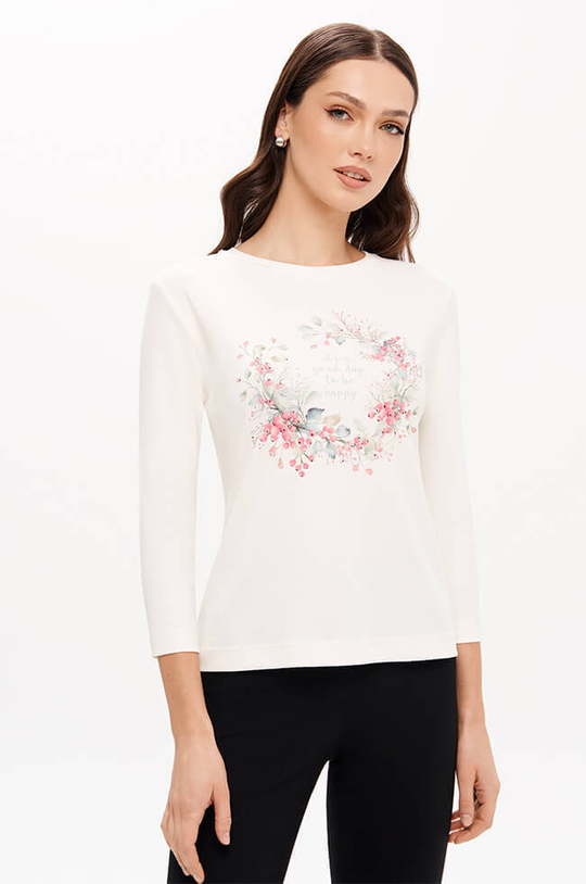 23392 Лонгслив женский (молочный)