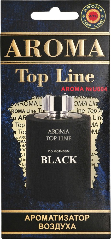 Ароматизатор для автомобиля AROMA TOP LINE №u004 BLACK картон