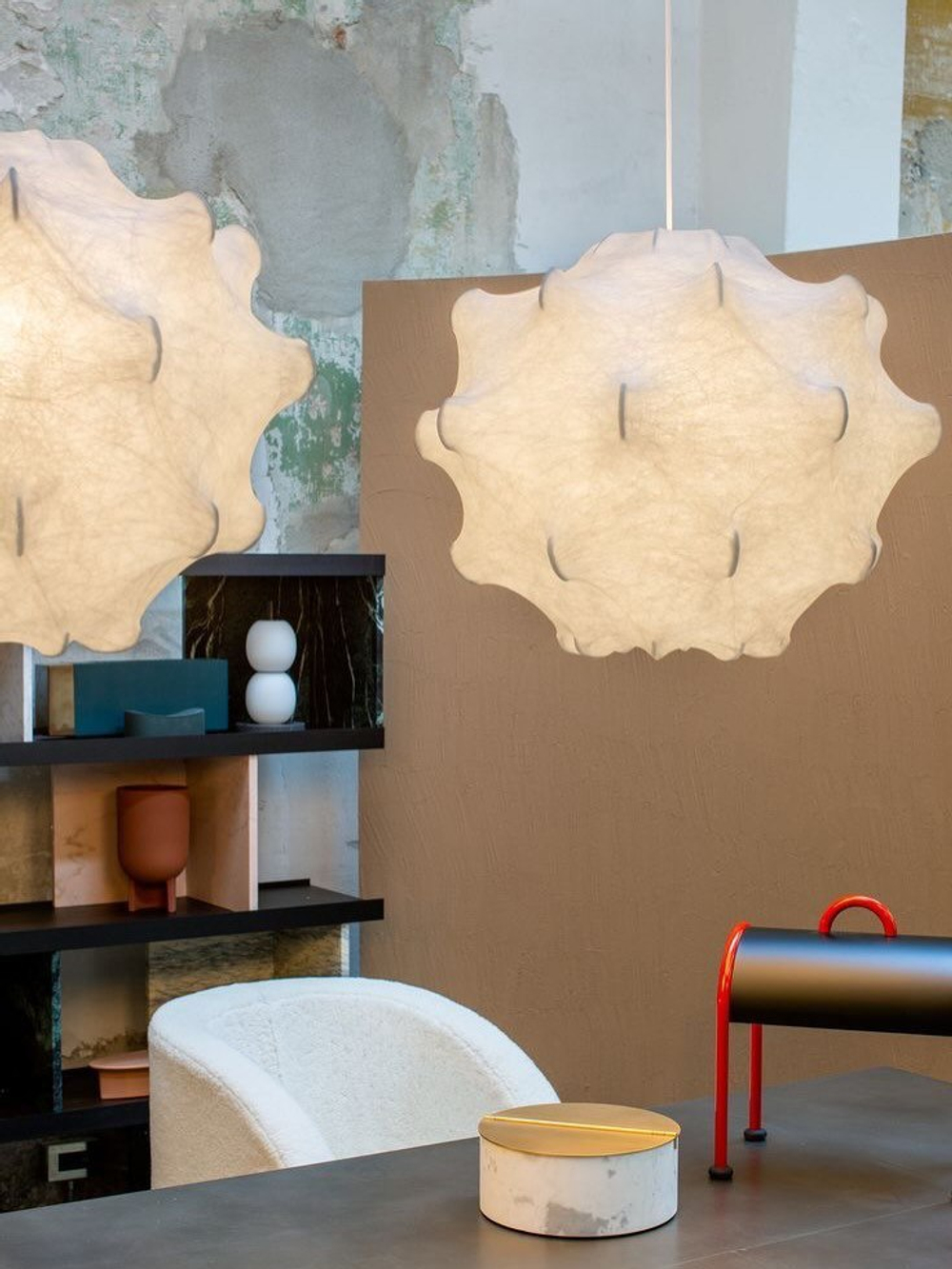 Люстра из перетянутого шёлка 🤍