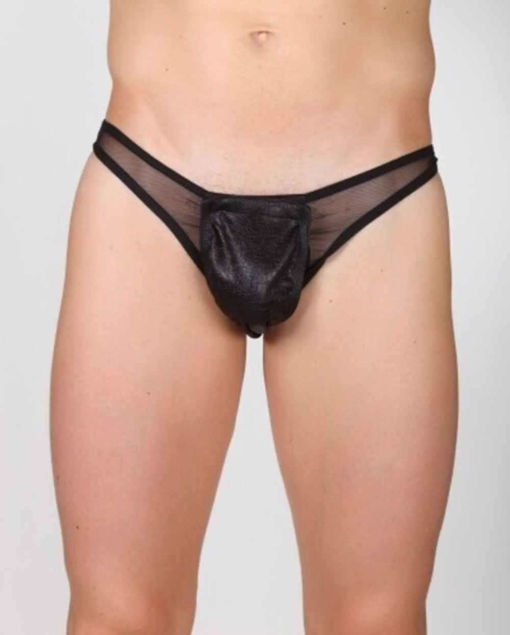 Стринги мужские отстегивающиеся (48) (Цвет: черный)