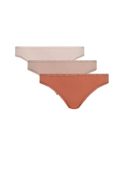 трусики 3 пары Tommy Hilfiger - розовый(UW0UW02825)