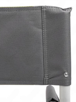 Кресло раскладное Nisus с откидывающим столиком.140кг, карман (алюм. д25) зеленый ромб/серый (N-DC-95200T-K-GG)