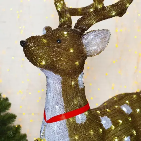 Светодиодная фигура Косуля 80×130×50 см., акрил, 228 LED, 8 режимов, 24 В., свечение белое, Luazon Lighting (3613099)