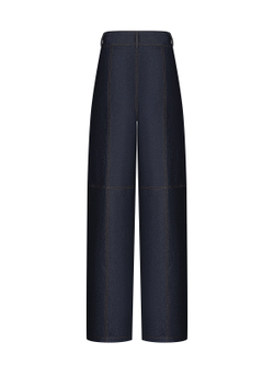 Брюки карго из денима с отстрочками