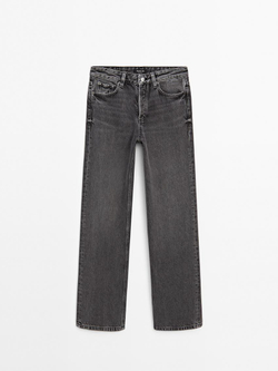 Massimo Dutti Широкие джинсы со средней посадкой, маренго