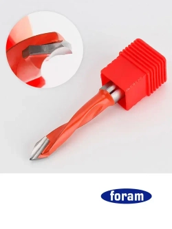 Сверло сквозное присадочное FORAM D8x45x70-RH Правое вращение