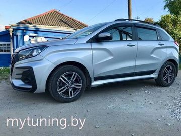 Накладки на пороги для Lada XRAY