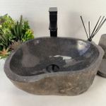 Каменная раковина из речного камня RS-05207 (41*34*14) 0856 из натурального камня