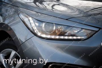 Реснички на фары широкие для Hyundai Solaris II