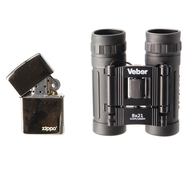 Бинокль БН  8*21 черн.Veber Sport