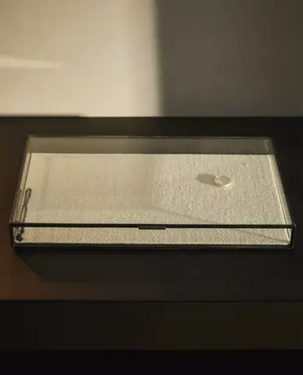 ZARA HOME ШКАТУЛКА ДЛЯ ДРАГОЦЕННОСТЕЙ С ЧЕРНОЙ МЕТАЛЛИЧЕСКОЙ КАЙМОЙ, ЧЕРНЫЙ