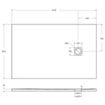 Душевой поддон из искусственного камня BelBagno Uno 140x90 TRAY-MR-UNO-AH-140/90-35-W Белый