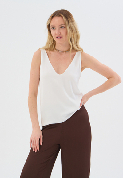 Майка-топ жатка белая