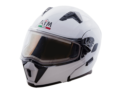 Шлем модуляр AiM JK906 White Glossy, L