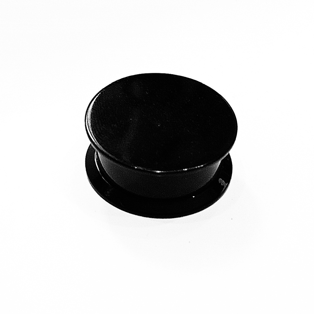 Плаг акриловый, черный, диаметр 12 мм. 1 штука ( раскручивается).