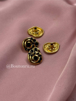 Шляпки под установочные кнопки Скиапар. ракушка золото