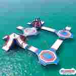 Коммерческий надувной аквапарк на воде «Гидро модуль» 24×21×5 м