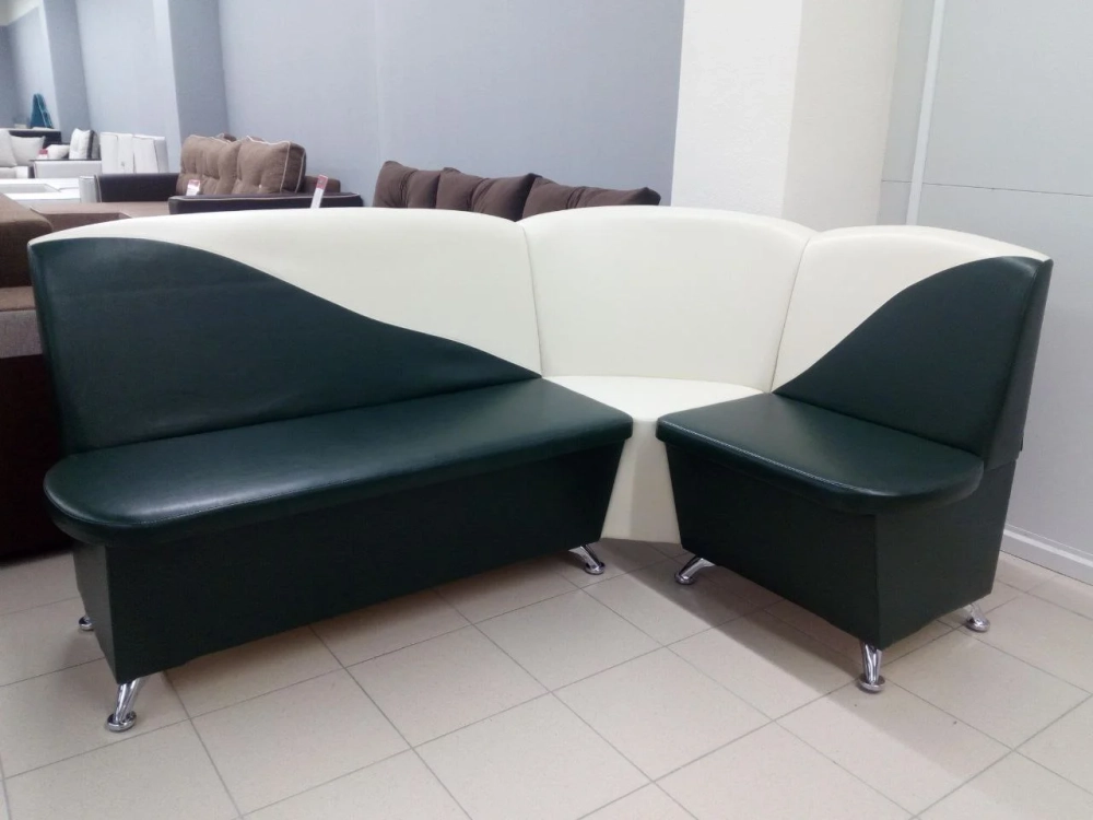 Диван угловой Оскар 3 (черно-белый)