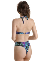 Раздельный купальник со змеиным принтом Alexandra: лиф-фашия и высокие плавки (Размер: B/M) (Цвет: желтый)