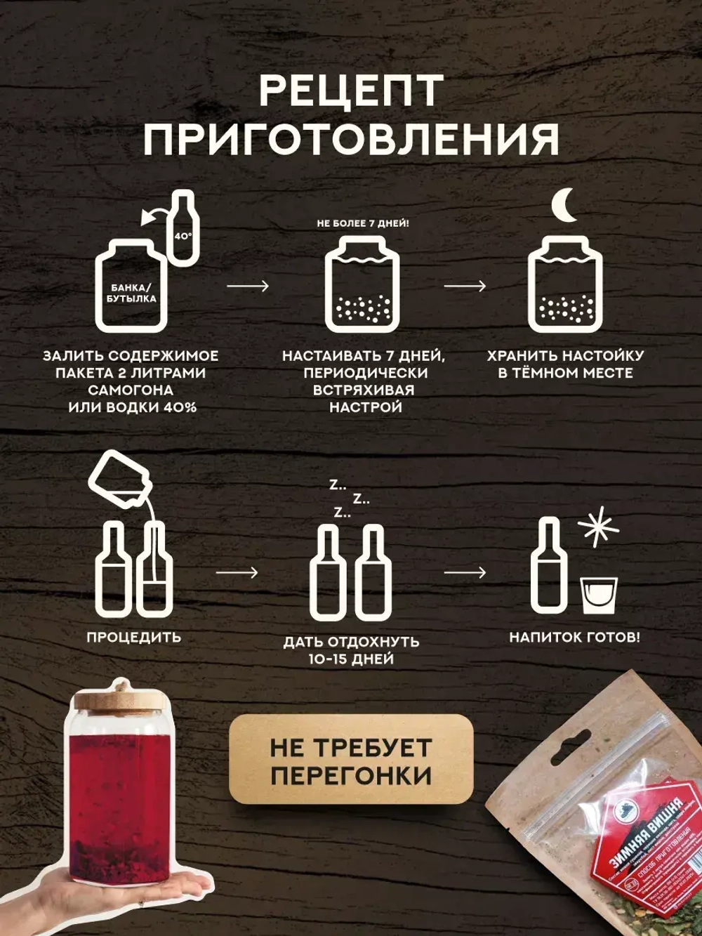 Набор для настойки Зимняя вишня (Алтайский товар) 1 шт