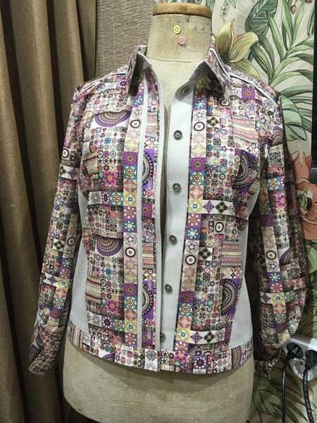 СИРЕНЕВАЯ МАНДАЛА.  МАРАКЕШ 100% хлопок Handmade Fabrics 4