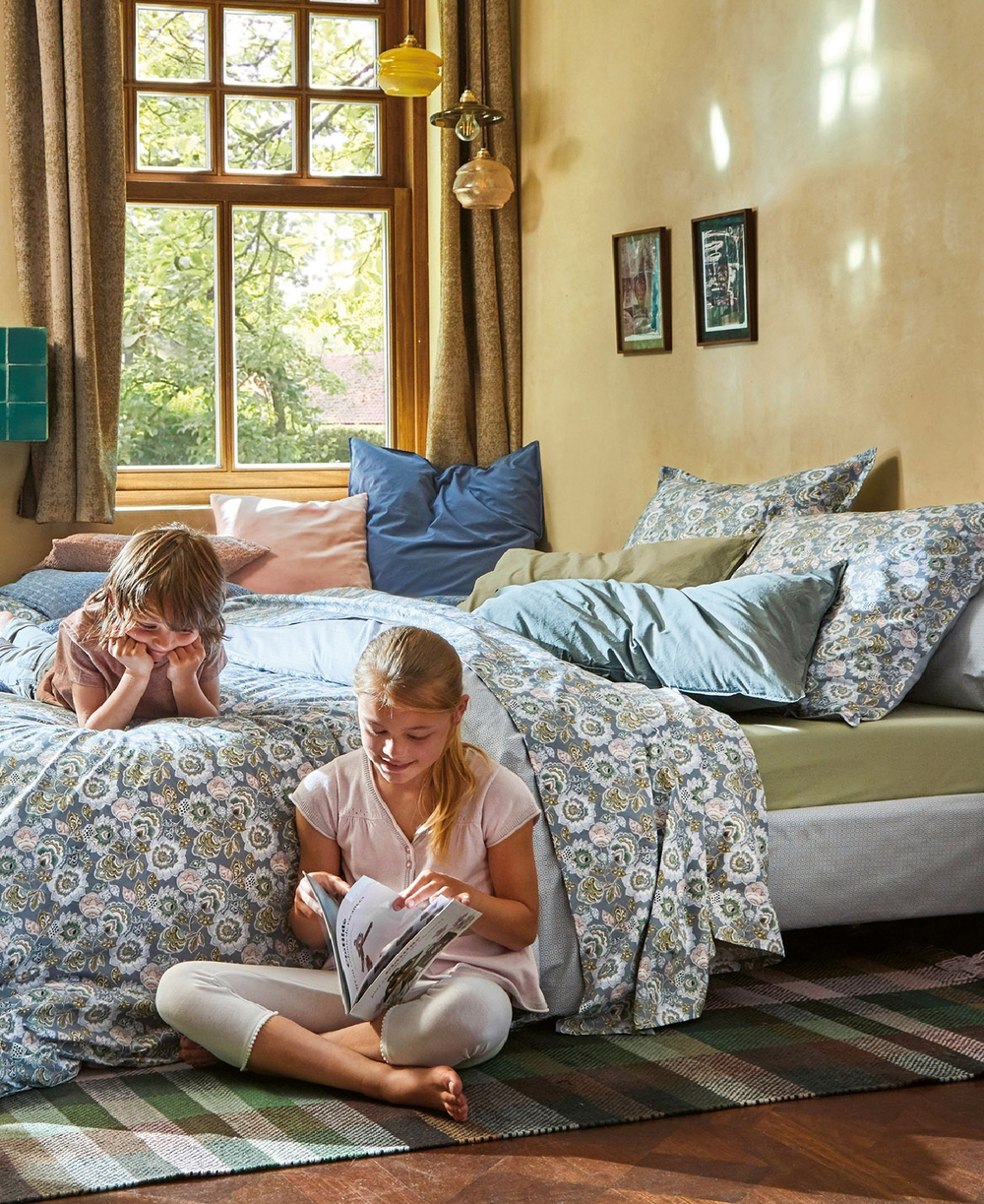 Постельное белье 2 спальное евро Blanc des Vosges Indienne Orage